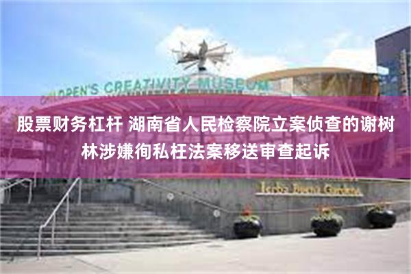 股票财务杠杆 湖南省人民检察院立案侦查的谢树林涉嫌徇私枉法案移送审查起诉