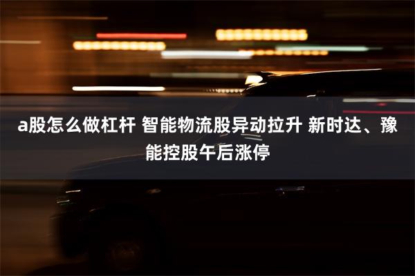 a股怎么做杠杆 智能物流股异动拉升 新时达、豫能控股午后涨停