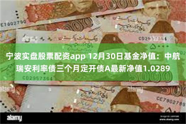 宁波实盘股票配资app 12月30日基金净值：中航瑞安利率债三个月定开债A最新净值1.0289