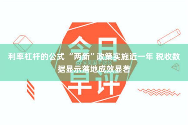 利率杠杆的公式 “两新”政策实施近一年 税收数据显示落地成效显著